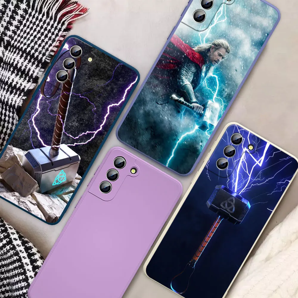 

Thor Marvel Super Hero For Samsung Galaxy S21 S20 FE S10 Note20 Note10 Ultra Plus Pro 5G Liquid Soft Phone Case