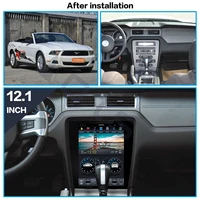 aotsr tesla 12 1%e2%80%9c android 8 1 vertical screen car dvd multimedia player gps navigation for ford mustang 2010 2014 carplay wifi