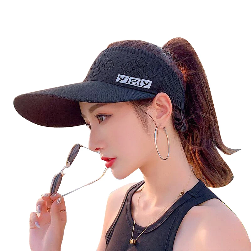 

New style visor hat sprots visor caps summer sun visor hat outdoor sun cap for women
