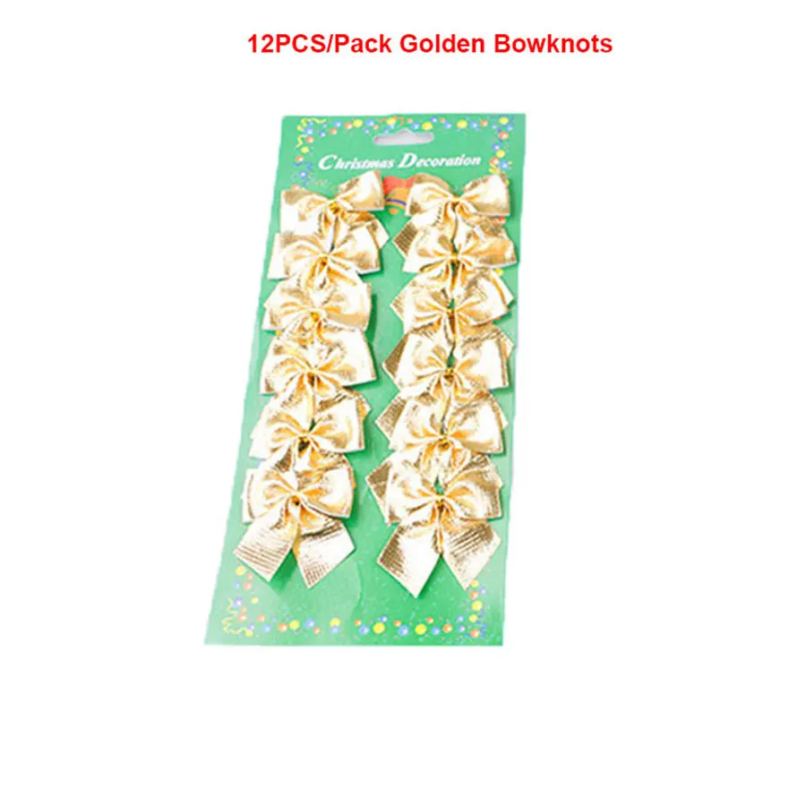 Gold Bowknot Natal 6 шт./упак. сердце рождественские подвесные шары Рождественская елка украшения для рождественской вечеринки рождественские украшения для дома - Цвет: Gold Bowknot