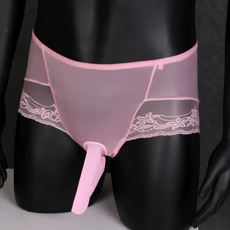 

Кружевные сексуальные бесшовные мужские трусы-брифы, дышащее прозрачное Сетчатое нижнее белье для геев