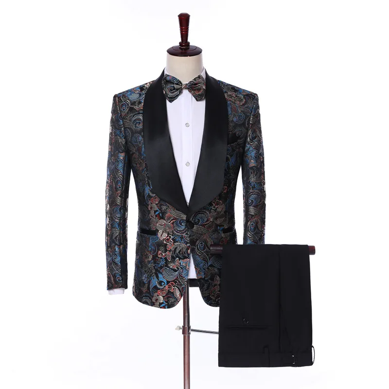 

Color suit men's business casual formal wear professional wear men's banquet wedding annual meeting suit suit Korean dress