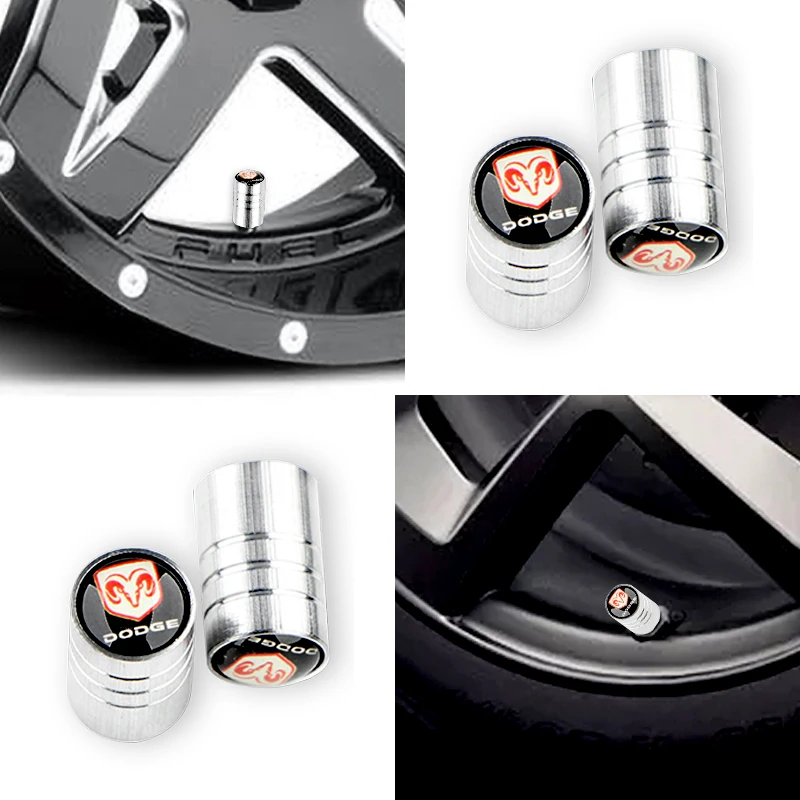 4 шт. серебристого металла автомобильные клапаны для колесных шин воздуха в шинах