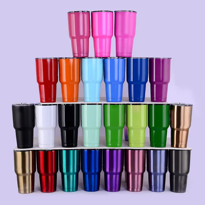 Paint sprayed 25 шт./лот, 30 унций, термос, кружки, стаканы для воды, кофе, чашки для путешествий, 18/8, нержавеющая сталь, с двойными стенками, изолированное вакуумное стекло - Цвет: Paint sprayed