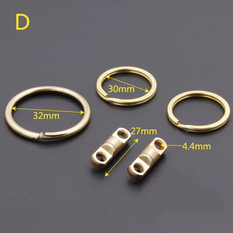 Meetee 1 компл. Кольцо для ключей из чистой меди подвесные пряжки латунные рельефные