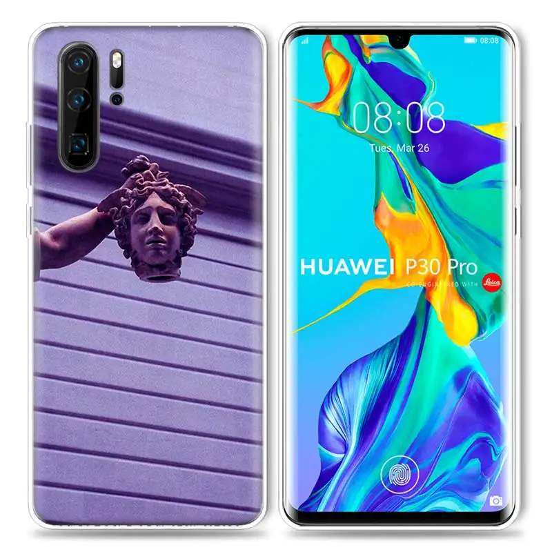 Ретро винтажный Чехол с художественной статуей для huawei P20 P30 Pro P Smart Z Plus P10 P9 Lite Мягкий ТПУ силиконовый чехол для телефона
