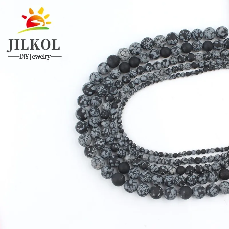 Натуральный камень матовые снежные хлопья яшмы вокруг свободные бусины для