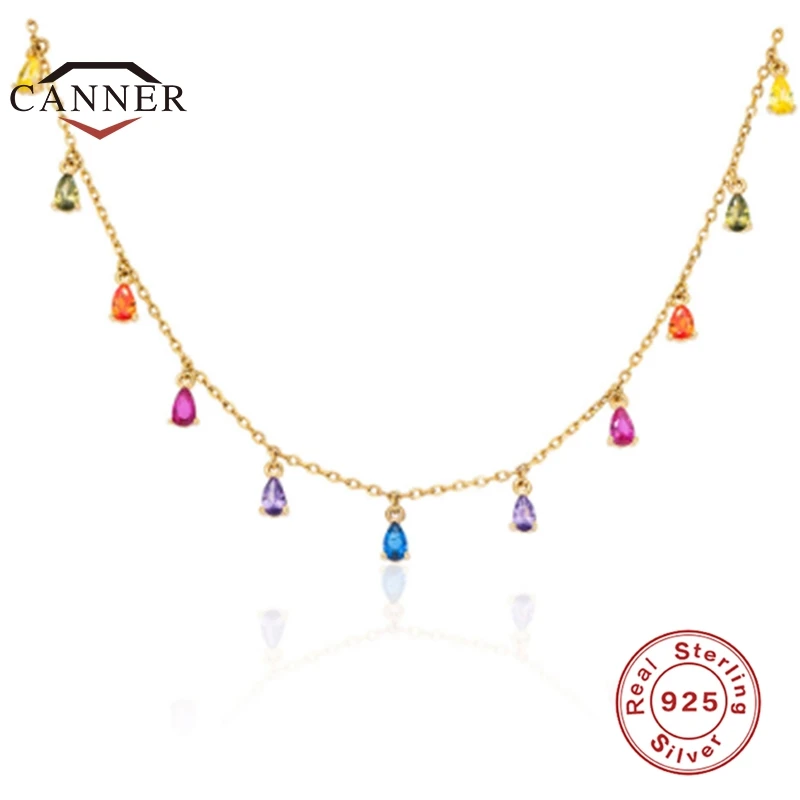 Женское колье-чокер CANNER ожерелье из стерлингового серебра 925 пробы с подвесками в