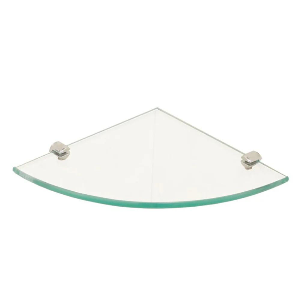 

2pcs Bathroom Glass Shelf Corner Shelf Triangle Rack Bathroom Wall Corner Mount Storage Holder