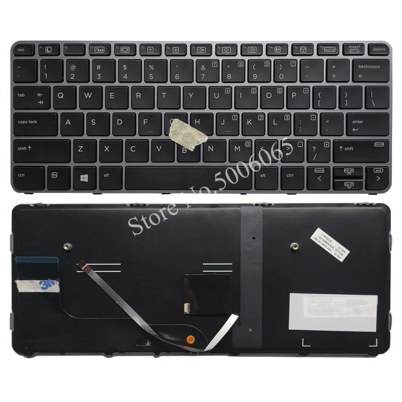 Новая клавиатура для ноутбука с подсветкой HP Elitebook 725 G3 820 серебряной