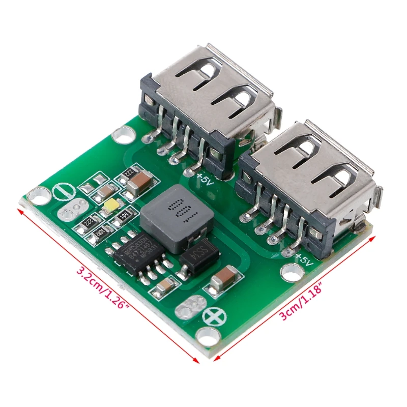

New 9V 12V 24V to 5V DC-DC Step Down Charger Power Module Dual USB 3A Regulator
