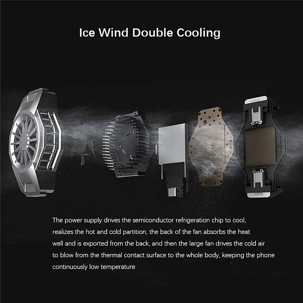 for nubia red magic phone game deuterium cooler holder mute radiator cooling double type c earphone jack mobile game parts free global shipping