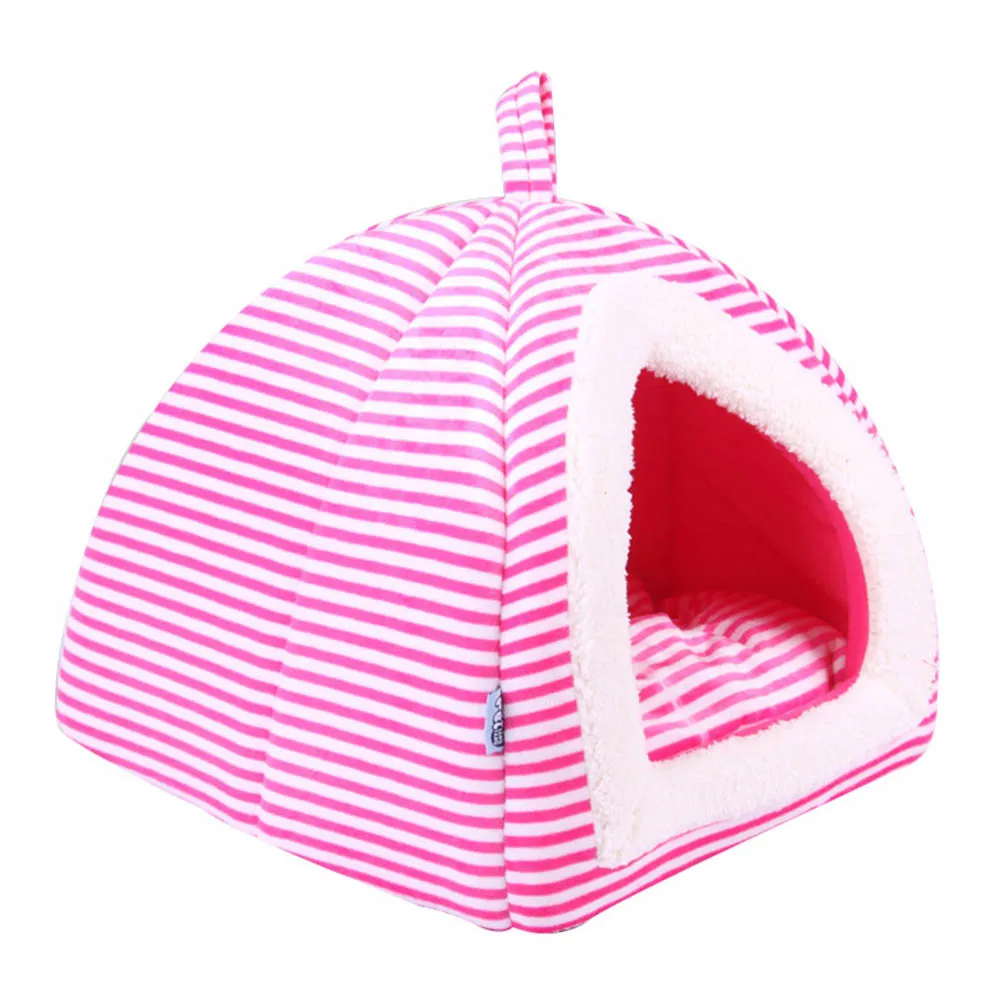 Кровать для собаки домик домашнего питомца Складная мягкая теплая губчатая