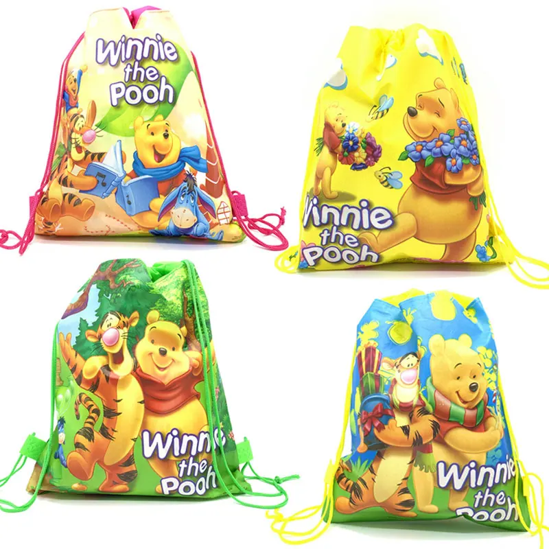 

Украшение «Винни-Пух» Disney, Нетканая тканевая Подарочная сумка на шнурке для дня рождения, Товары для детей, дорожная сумка для хранения