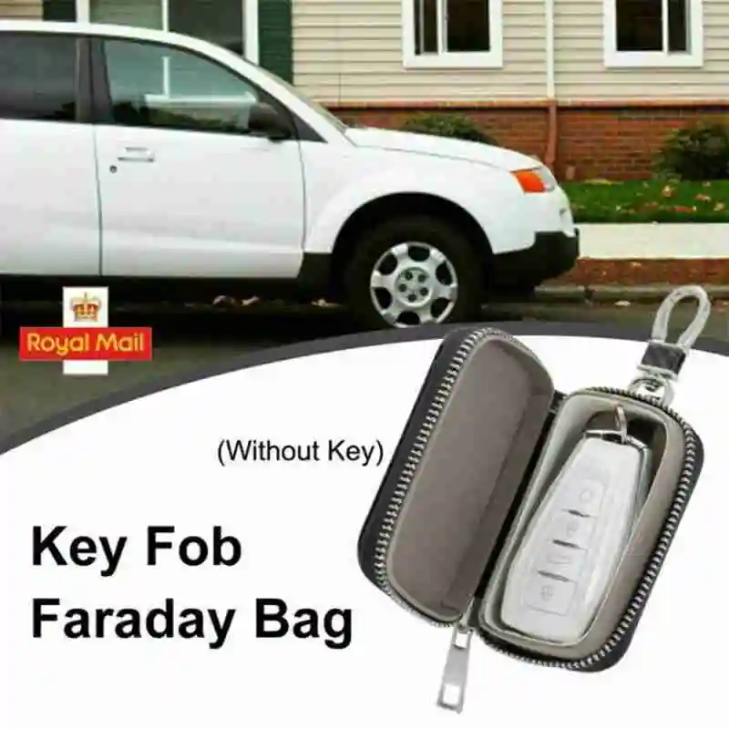 

1PCS Black Carbon Fiber PU Leather Car Keyless Blocking RFID Bag with Zipper Q9B4
