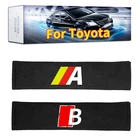 Наплечный чехол для автомобильного ремня безопасности 2 шт., дышащая защитная накладка для ремня безопасности для Toyota Corolla Yaris Avensis Auris Camry C-hr Gt86