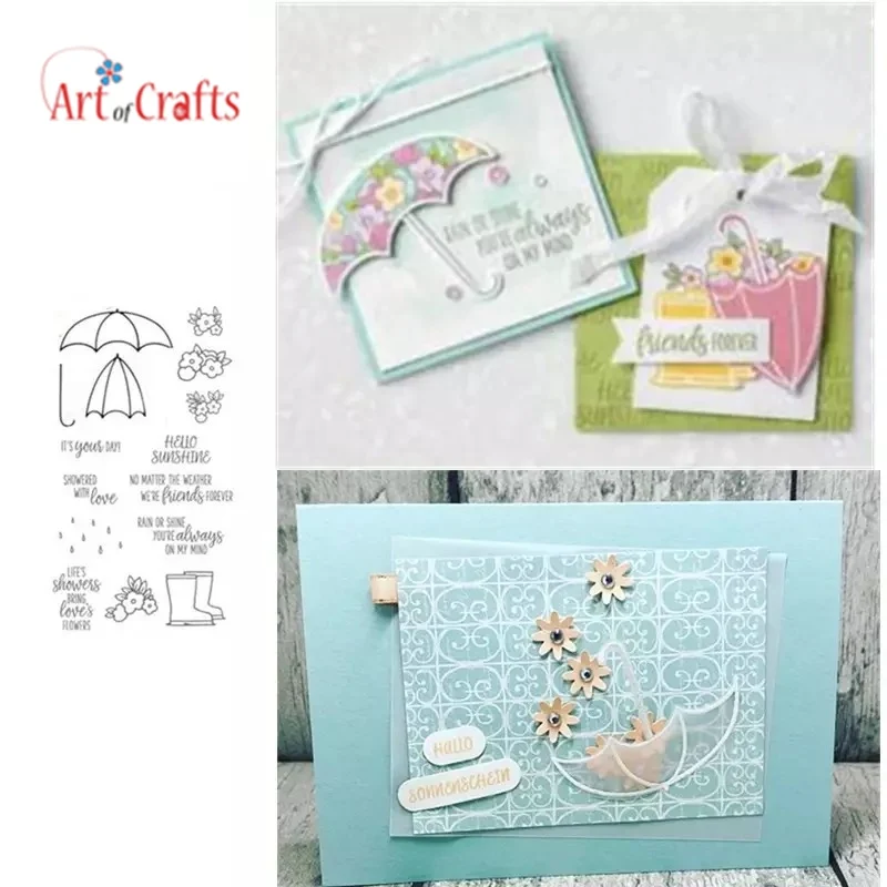 Под зонтиком прозрачный Штамп для рукоделия скрапбукинга открыток детей