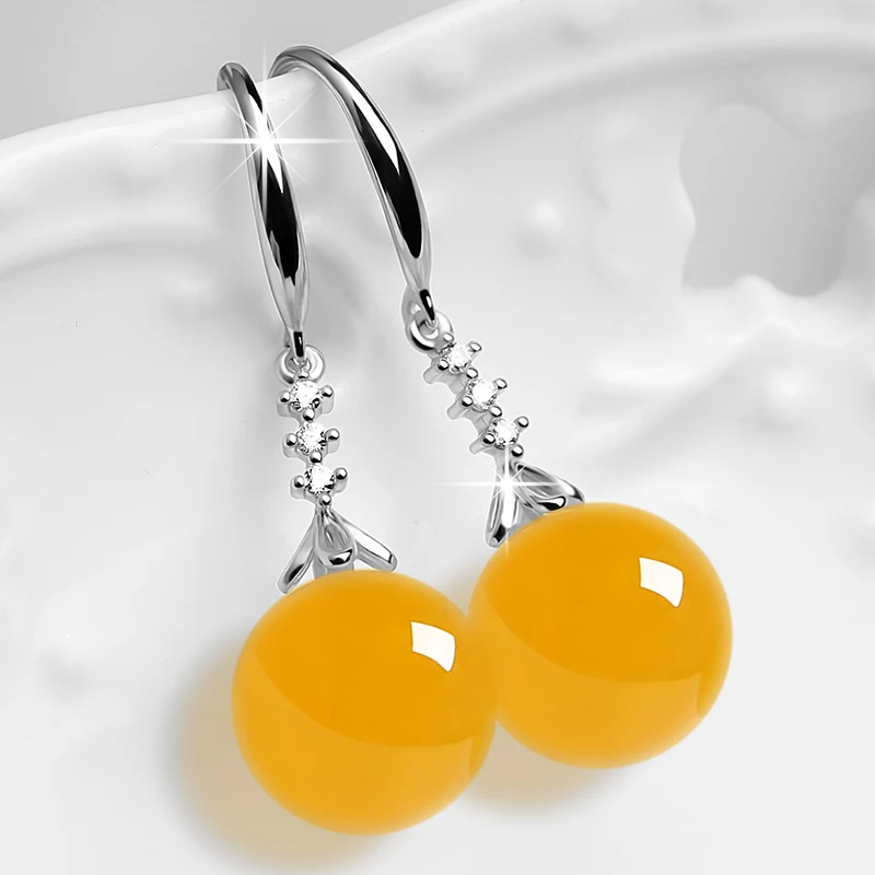 Женские серьги-подвески ручной работы зеленые красные желтые - купить по