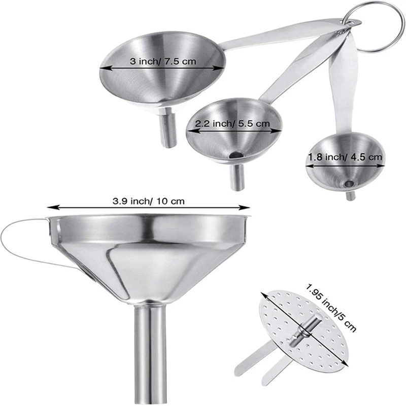

1 Set Funnels Set Funnels with Metal Long Handle & 1 Pcs 3 Separation Chambers Contain Drawer and Powder Separator