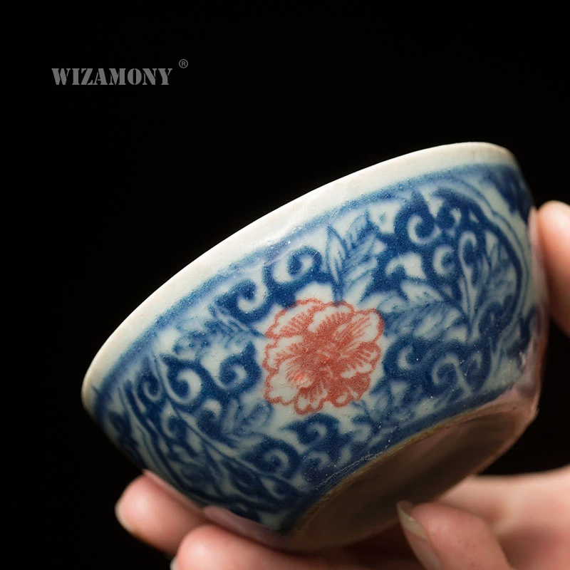 Посуда для напитков WIZAMONY jingdezhen 55 мл китайские фарфоровые чайные чашки Gaiwan ручной
