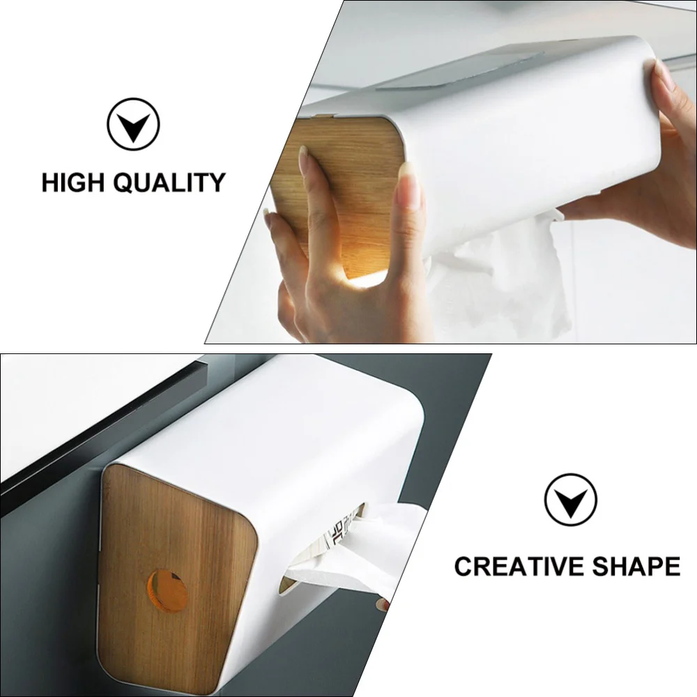 

Creative Paper Storage Box Wall-mounted Napkin Holder Paper Towel Container