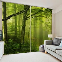 nature landscape drapes 3d blackout curtain living room modern photo printing forest scenery curtains