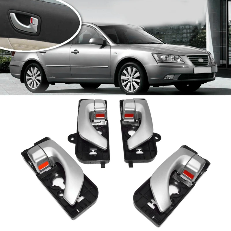 

Inside Door Handle Front Rear Left Right Set for Hyundai Sonata 2005 2006 2007 2008 826103K020 826203K020 Car Styling