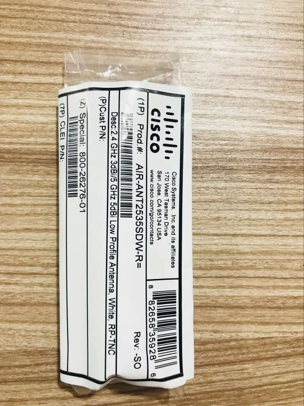 

AIR-ANT2524DW/DB/DG-R= AIR-ANT2535SDW-R Wireless AP Antenna