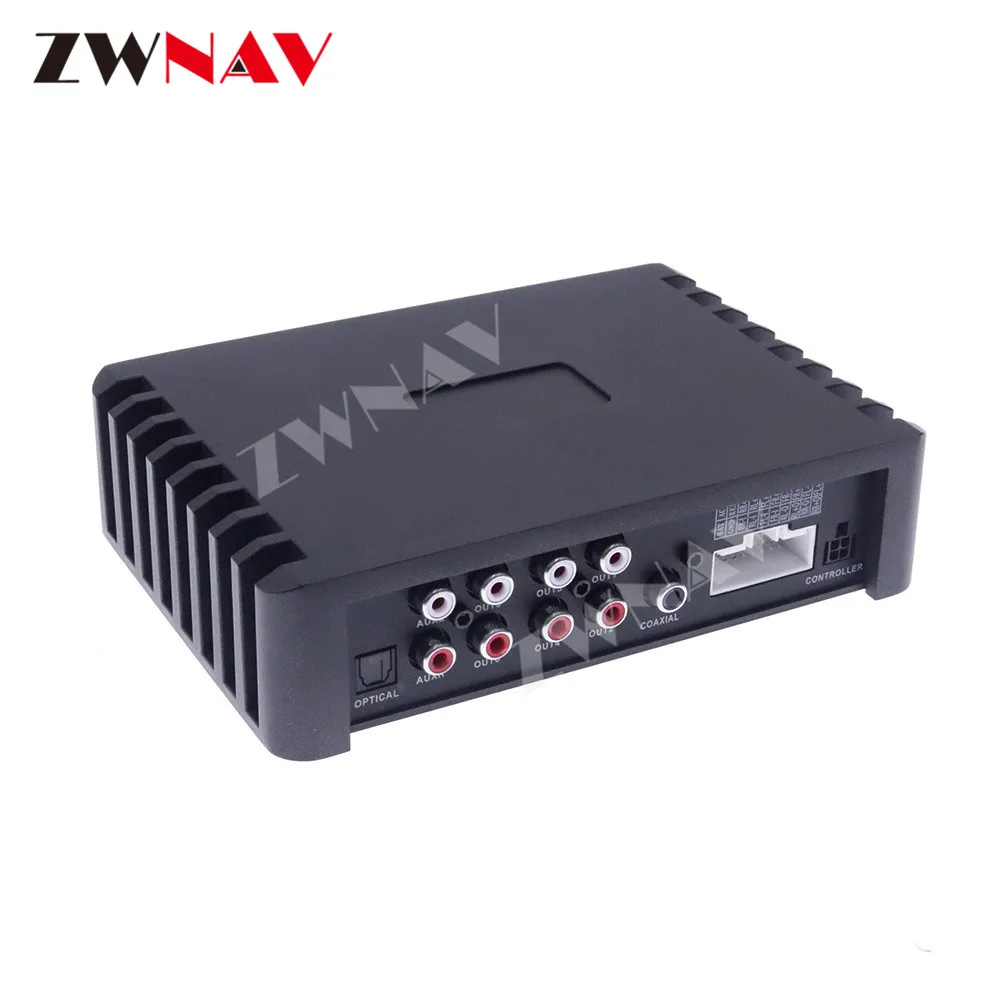 

ZWNAV автомобильный DSP-процессор, усилитель, цифровые звуковые процессоры с заводским кабелем, встроенный 4-канальный до 8-канальный RCA-выход, б...