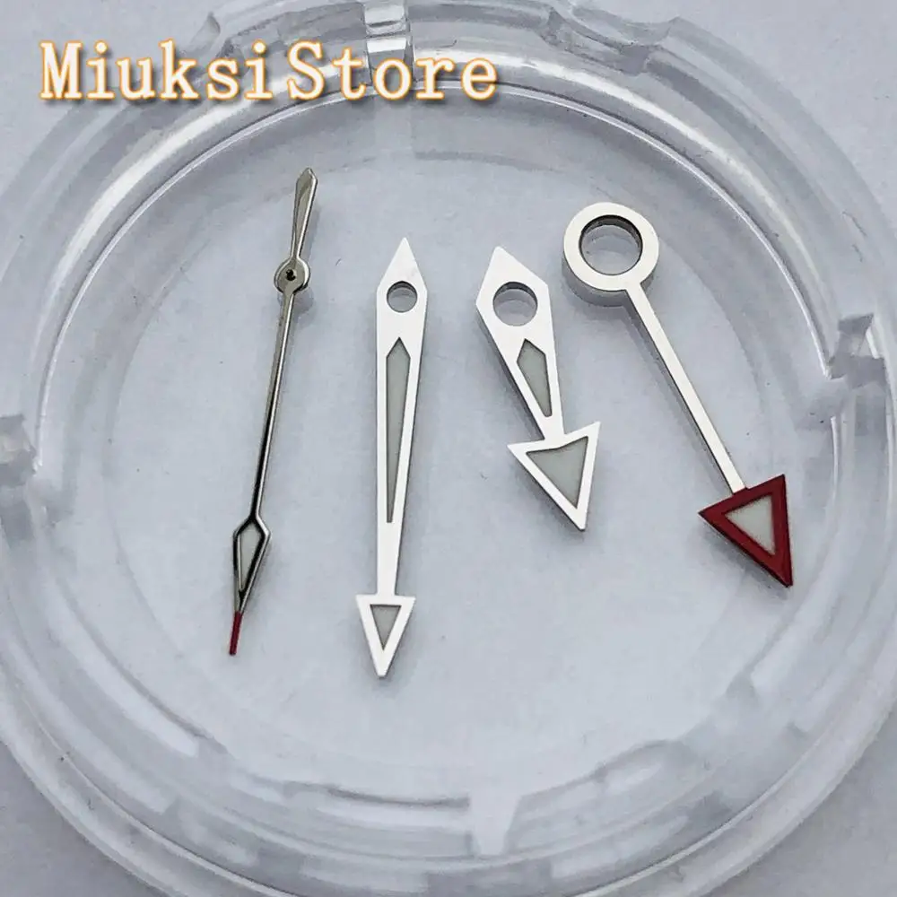 Часы Bliger GMT серебряные стрелки светящиеся подходят для Miyota 8205 8215 821A Mingzhu DG2813 3804