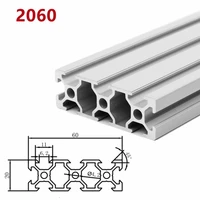 2pcslot 100 500mm 2060 aluminum profile extrusion length linear rail 200mm 400mm 500mm for diy 3d printer workbench cnc