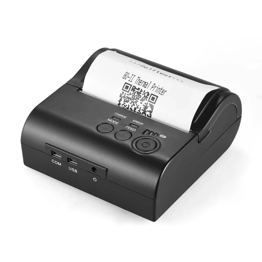 POS-8001DD 80 мм Мини Портативный беспроводной USB термопринтер для чеков билетов POS