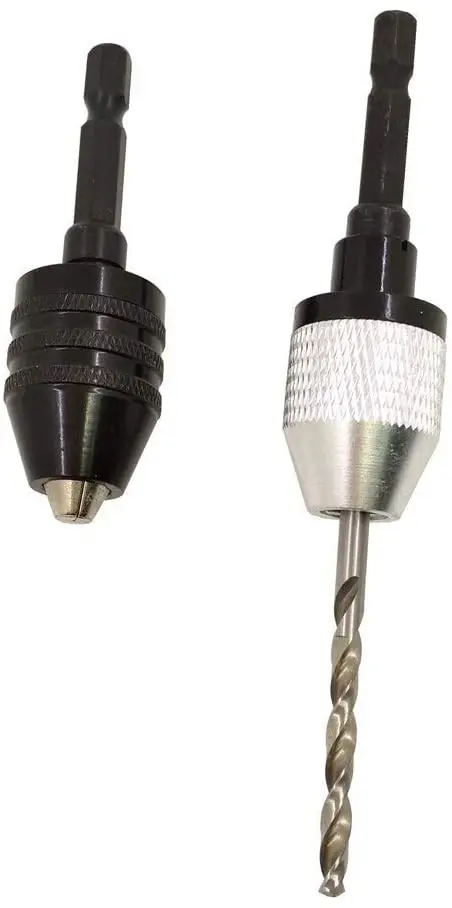 

1PC Keyless Drill Chuck Screwdriver Impact Driver Adaptor 1/4 '' Hex Shank Drill Bit Tool Quick Change Convertor Adapter
