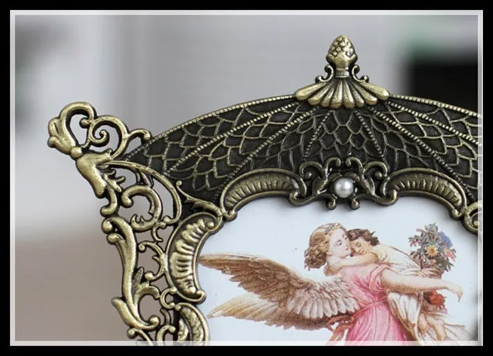 Металлическая винтажная фоторамка Классическая маленькая украшение комнаты