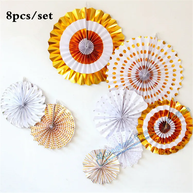 1 комплект (8 шт.) фон из фольги золотого пината бумажная розетка Свадебные