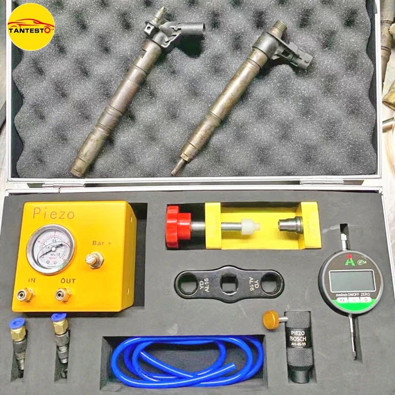 

For Bosch Piezo Diesel Common Rail Injector Disasemble Back Pressure Stability Test Needle Valve Stroke Measuring Tool Set