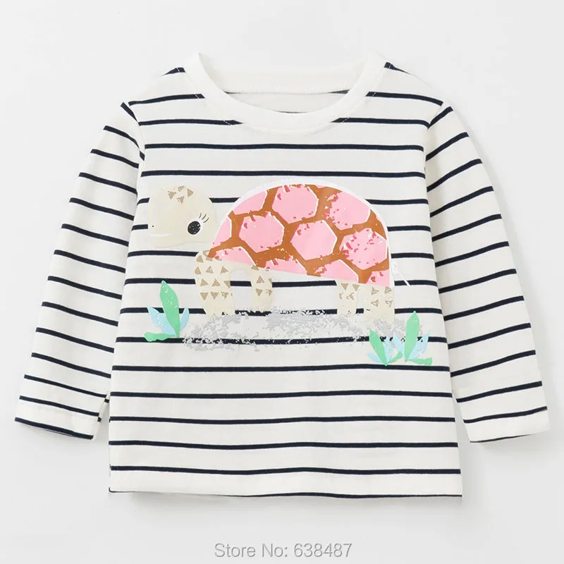 

Футболка из 100% чесаного хлопка для маленьких девочек детские топы, футболки, детская футболка с длинными рукавами одежда в полоску для дево...