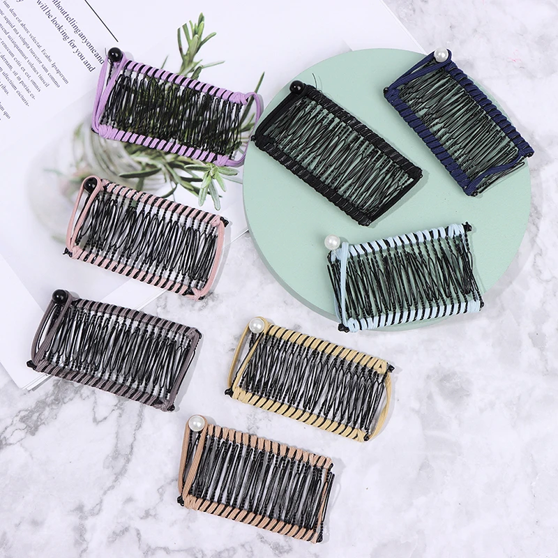 

Stretchable Banana Comb Clip Vintage Banana Hair Clip Double Comb Hair Accessory Hair Styling Tools