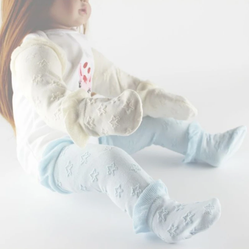 Conjunto de calcetines de algod&oacute;n suave para beb&eacute;s y ni&ntilde;os, Kit de manoplas de tubo de rodilla, Mangas de brazo, flojos y calentador de piernas, regalos de ducha para reci&eacute;n nacidos-0