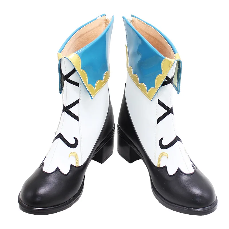 

2021 New Barbara Cosplay Props Game Genshin Impact Black Adult Boots Anime Leather Shoes Customizable Project COS Accessories