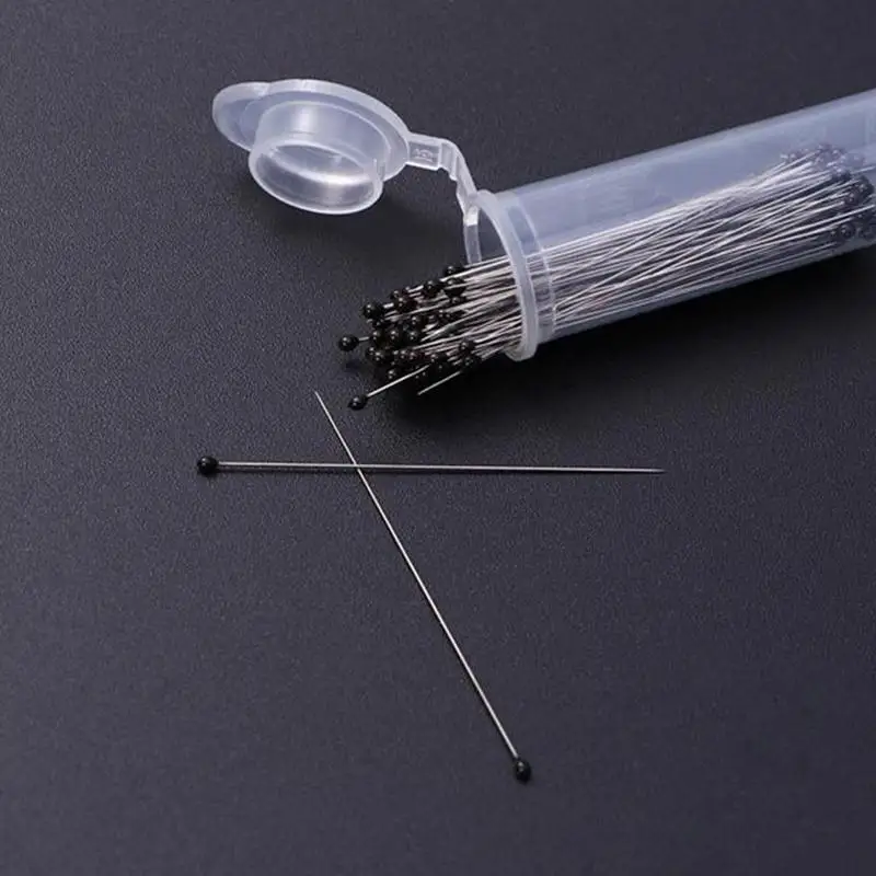 

100 Pieces Insect Pins Specimen Needle Steel with Plastic Entomology Needle Insect Dissection Body Box For School Lab V2O6