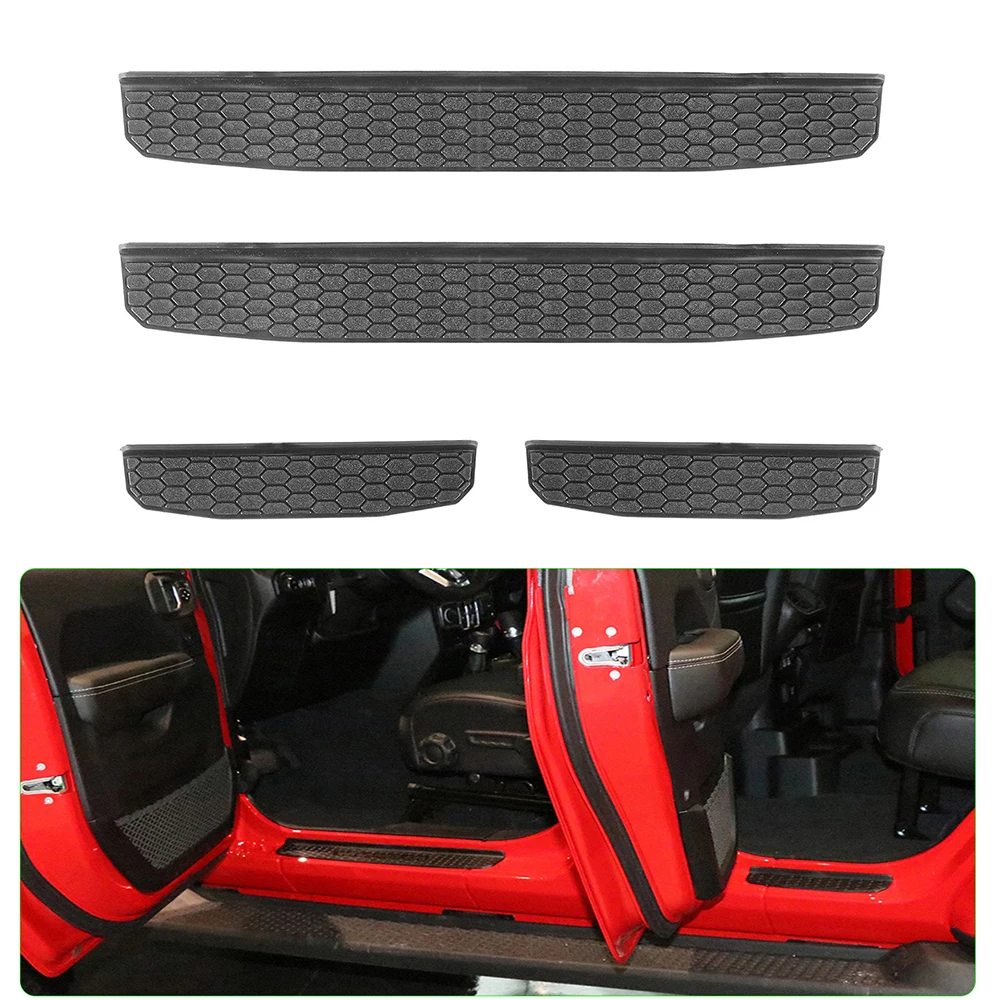 Накладка на порог для Jeep Wrangler JL 4 защита от царапин дверях автомобиля педали