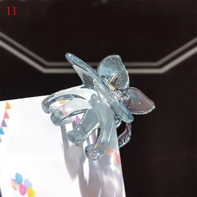 

Vintage Sweet Mini Hair Claw DIY Styling 3D Butterfly Shape Hiar Clips Transparent Hairpin Plastic Barrettes Hair Accessories