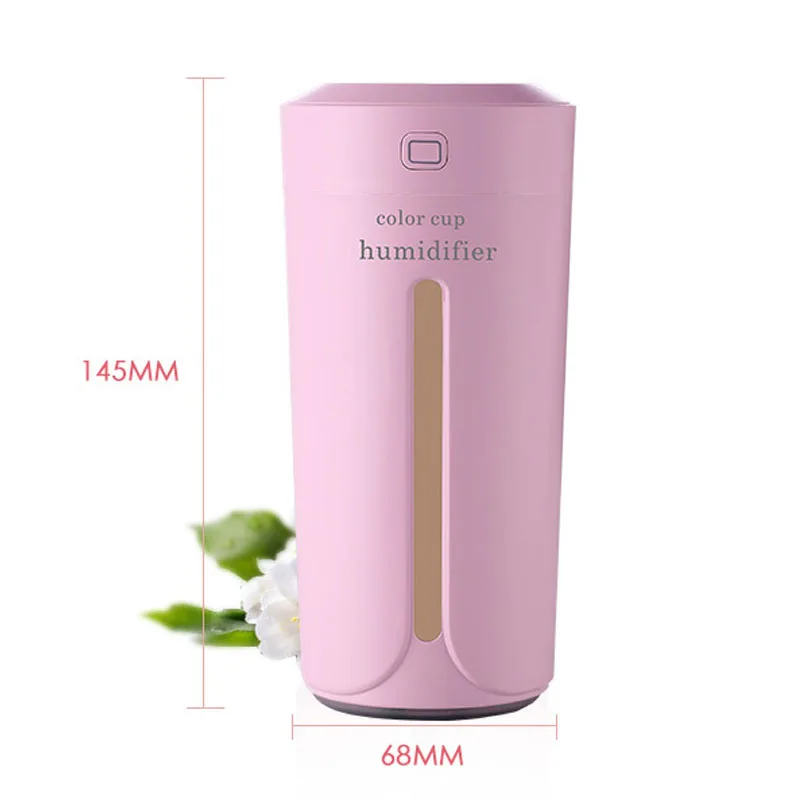 

Colorful Lights Cup Humidifier Colorful Lights Mini USB Portable Air Purifier Mute Car Aromatherapy Air Moisturizing Sprayer