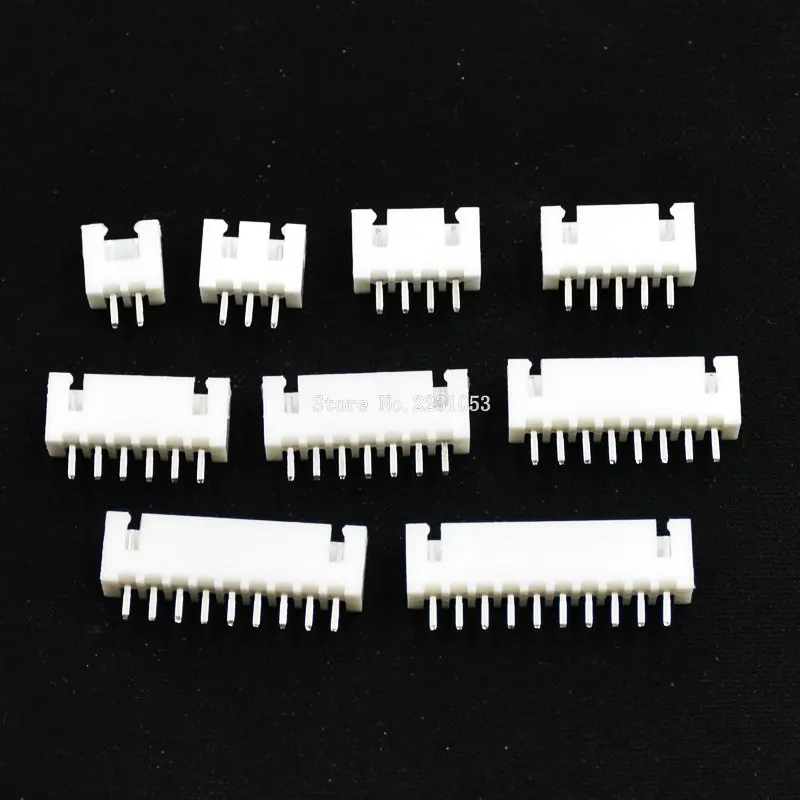 

50PCS XH2.54 2p 3p 4p 5p 6p 7p 8p 9p 10pin 2.54mm Pitch Terminal Housing Pin Header Connector Female Wire Connectors Adaptor XH