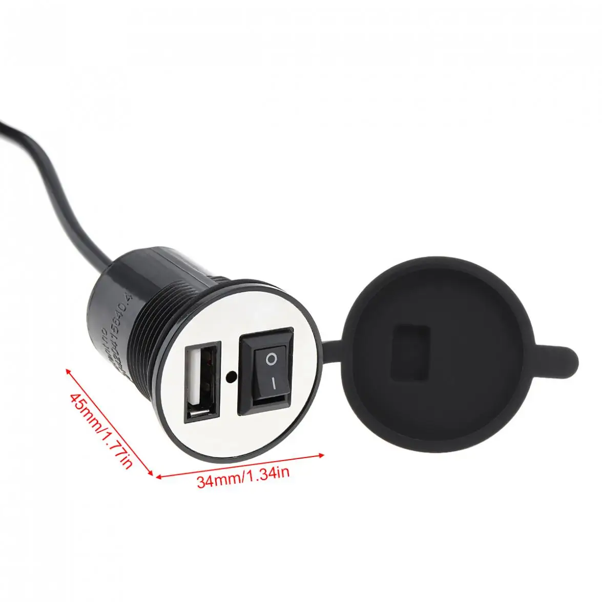 12V водонепроницаемый USB гнездо мотоцикла вилка универсальный переключатель телефона зарядное устройство адаптер