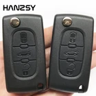 Чехол-книжка для пульта дистанционного управления VA2HU83, 3 кнопки, складной, корпус ключа для peugeot, 408, 308, 407, 406, 208, CE0536CE0523