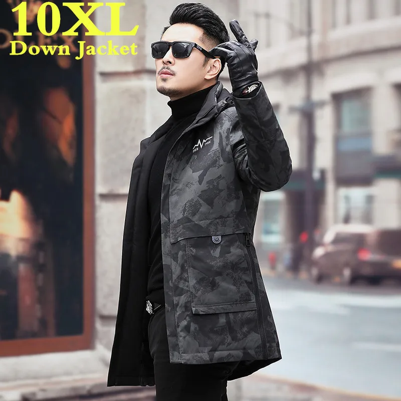 Мужская зимняя камуфляжная куртка на утином пуху большие размеры 10XL 9XL |