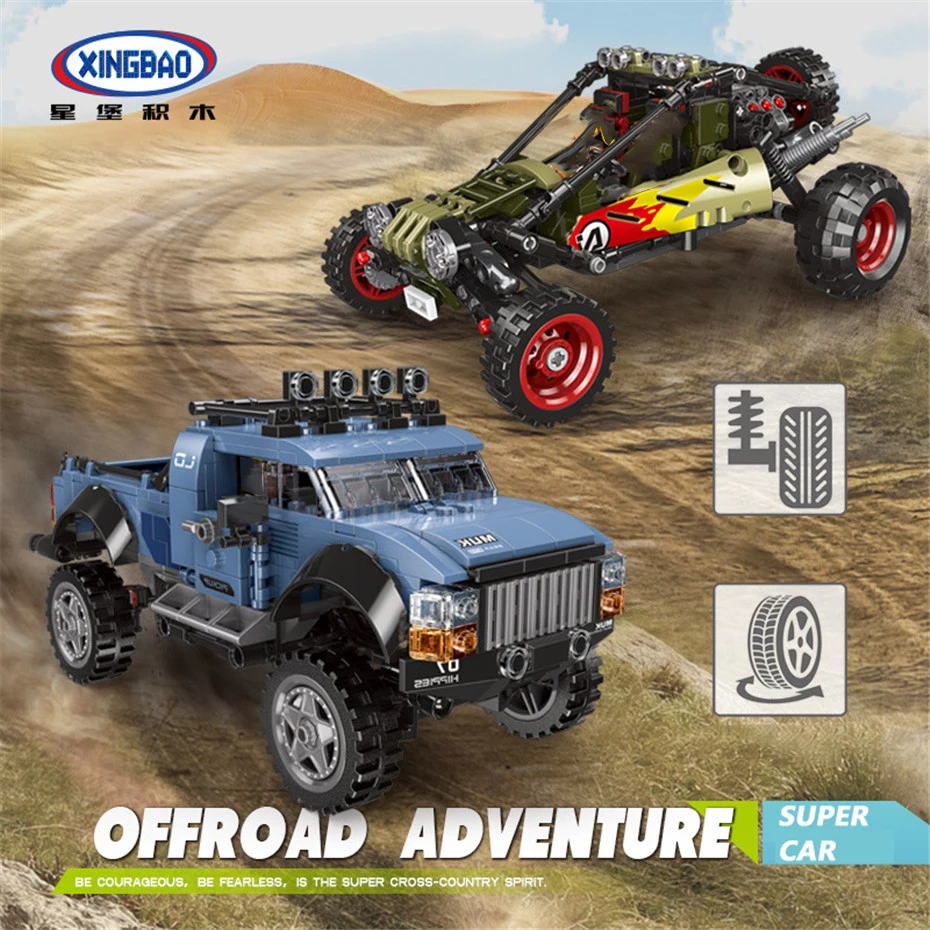 

XINGBAO 03033 537pcs Assembly Car Toys The Off-road Car Set Building Blocks Bricks Assembled DIY Funny Christmas Gifts For Kids