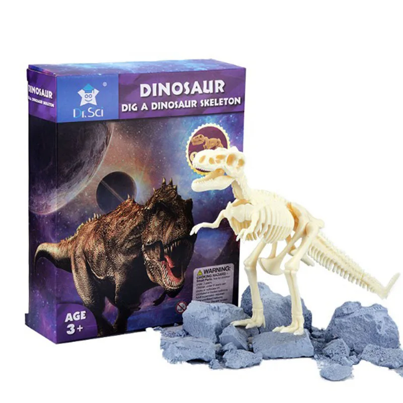 

Factory Direct Sales DIY Dinosaur Archaeological Excavation Assembled Dinosaur Model Children's Science and Education Fancy Toy